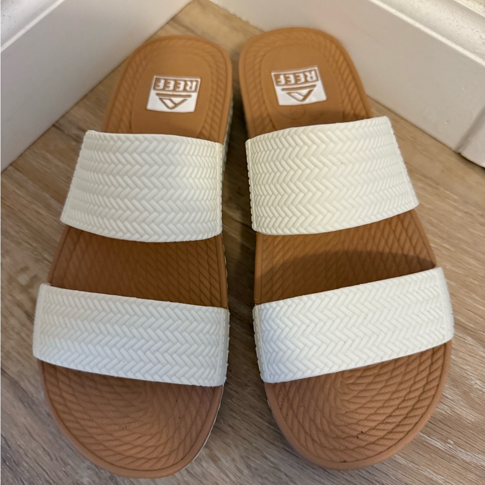 New white reef sandals